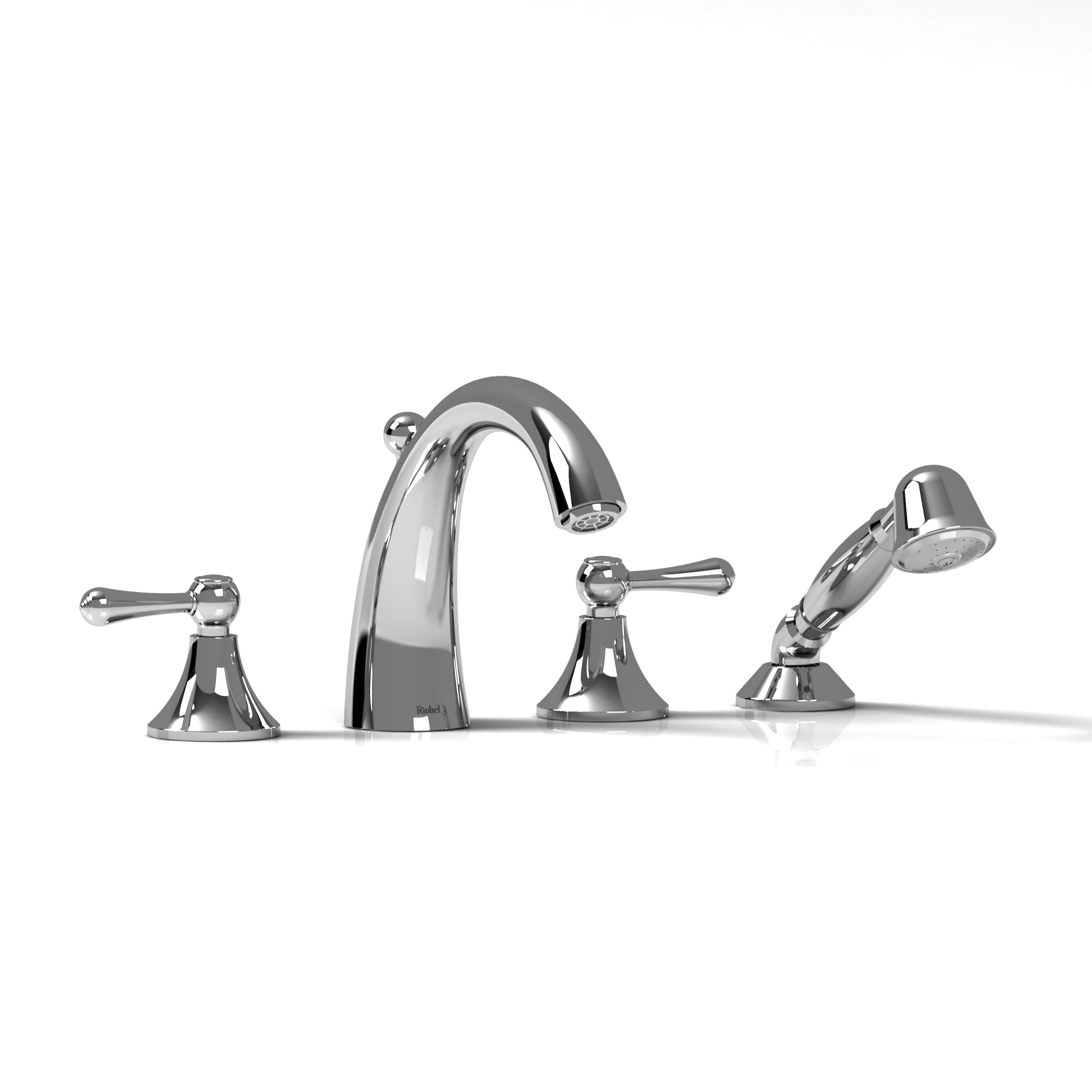 Manhattan - 4-Piece Deck-Mount Tub Filler with Hand Shower - FI12L