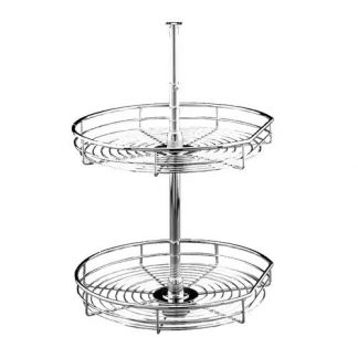 D-Shape Premiere Wire 2 Shelf Corner Lazy Susans