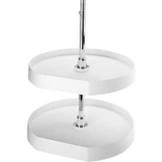 D-Shape RAS Polymer 2 Shelf Corner Lazy Susans
