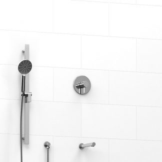 Silhouette - ½" 2-way Type T/P coaxial system with spout and hand shower rail - KIT#1223SHTM