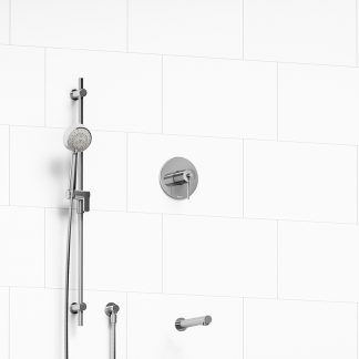 VS - ½" 2-way Type T/P coaxial system with spout and hand shower rail - KIT#1223VSTM