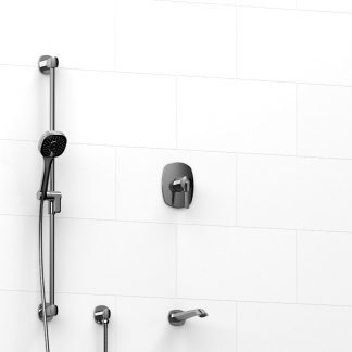 Venty - ½" 2-way Type T/P coaxial system with spout and hand shower rail - KIT#1223VY