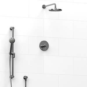 Riu - Type T/P ½" coaxial 2-way system with hand shower and shower head - KIT#323RUTM