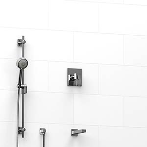 Zendo - ½" 2-way Type T/P coaxial system with spout and hand shower rail - KIT#3423ZOTQ