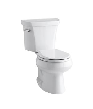 Kohler Wellworth® two-piece round-front 1.28 gpf toilet with Class Five® flush technology and left-hand trip lever - K-3997-0