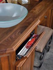 Tip-Out Tray Slim Stainless Steel with Hinges Sink & Base Accessories