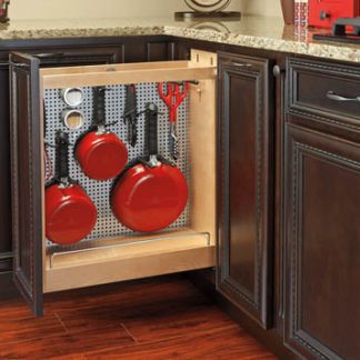 Base Cabinet Pullout Organizer with Blumotion Soft-Close / Stainless Panel Sink & Base Accessories