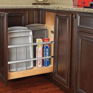 Base Cabinet Pullout Tray Divider/Foil Holder with Blumotion Soft-Close Sink & Base Accessories