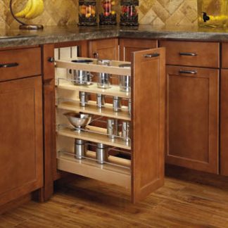 Base Cabinet Pullout Organizer with Blumotion and Servo Drive Sink & Base Accessories