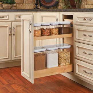 Base Cabinet Pullout OXO Storage Organizer with Blumotion Soft Close Sink & Base Accessories