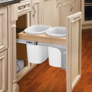 Double Top Mount 1.5" Face Frame Wood Waste Containers