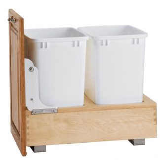 Double Bottom Mount Wood Waste Containers