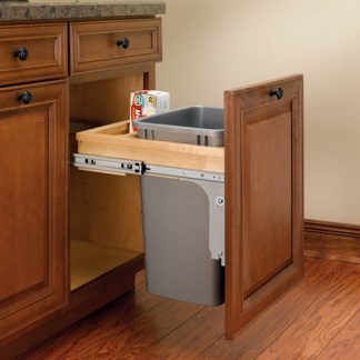 Single Top Mount 1.5" Face Frame Reduced Depth Wood Waste Containers