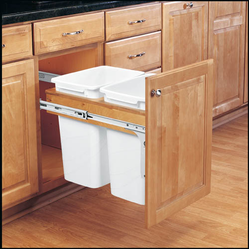 Single Top Mount 1.625" Face Frame Wood Waste Containers