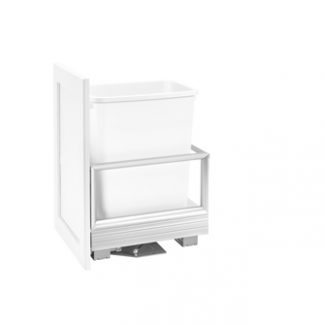 Single Bottom Mount Reduced Depth Rev-A-Motion™ Aluminum Waste Containers