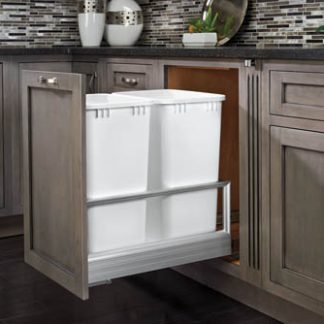 Double Bottom Mount Rev-A-Motion™ Aluminum Waste Containers