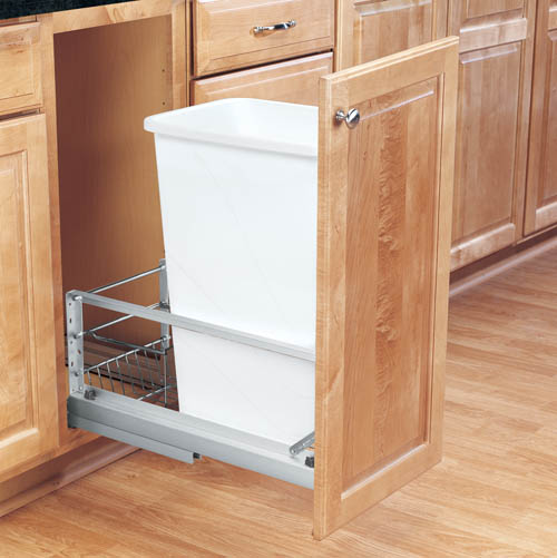 Single Bottom Mount Aluminum Waste Containers