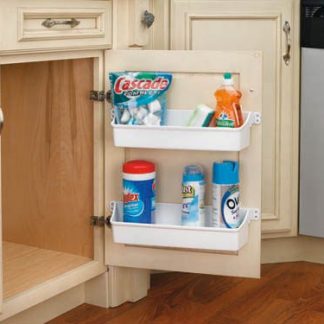 Door Storage 2 Trays With Adjustable Door Mount Brackets Sink & Base Accessories