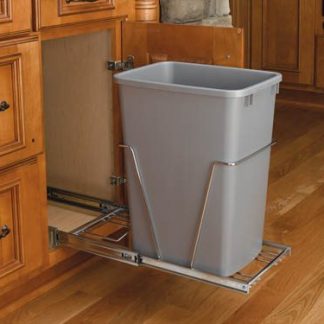 Single Bottom Mount Wire w/ Rear Basket Waste Containers