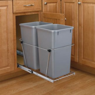 Double Bottom Mount Wire Waste Containers