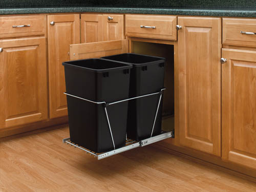 Double Bottom Mount Wire Waste Containers - Image 2