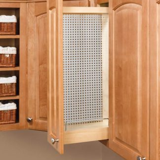 Cabinet Pullout Organizer with Stainless Panel Wall Accessories