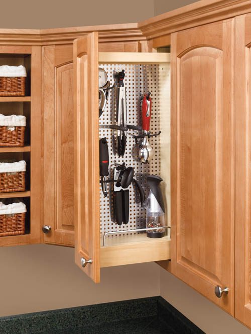 Cabinet Pullout Organizer with Stainless Panel Wall Accessories - Image 2