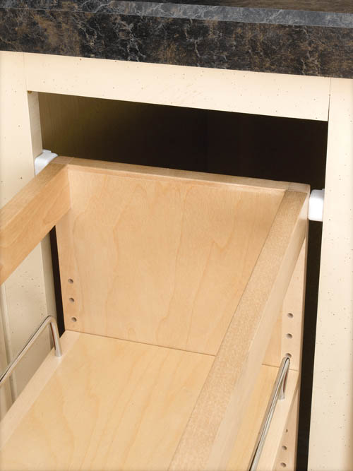 Cabinet Pullout Hood Organizer with Wood Adjustable Shelves Wall Accessories - Image 2