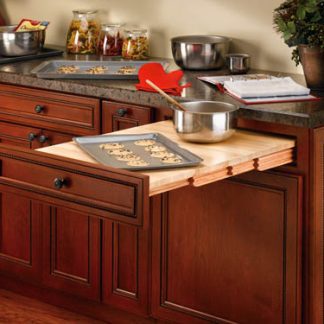 Complete System Wood Tambour Table to Replace Existing Drawers