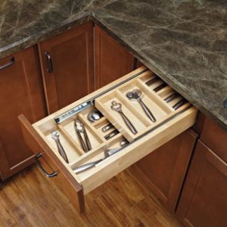 Complete System Two-Tier Soft-Close Cutlery Organizer to Replace Existing Drawers
