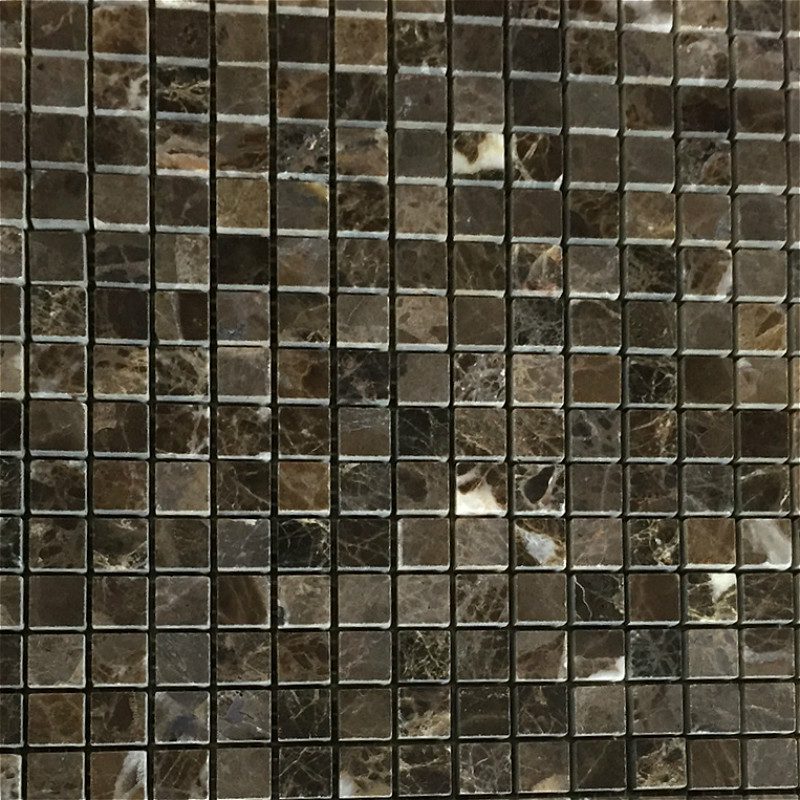 Emperador Dark 5/8x5/8 Polished 12"x12"