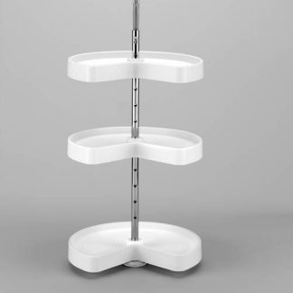 Kidney Shape LD Polymer 3 Shelf Corner Lazy Susans