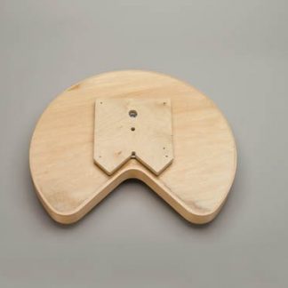 Kidney Shape LD Banded Wood Tray w/ Steel Bearing Corner Lazy Susans