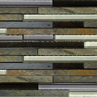 Multi Brown Glass Artemis 12"x12"