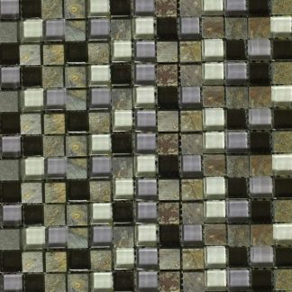 Multi Brown Glass 12"x12"