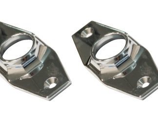 Taymor Elliptical Shaped Metal Shower Rod Flanges