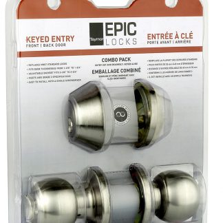 Epic Entry Ball Knob/Deadbolt Combo Pack - Satin Stainless Steel