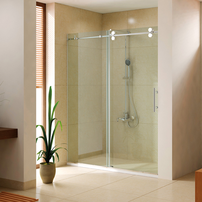 Rollers Shower Door with 1 Sliding Door & 1 Fixed Panel
