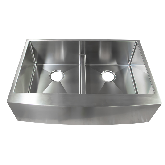 10° Radius Apron Double Bowl