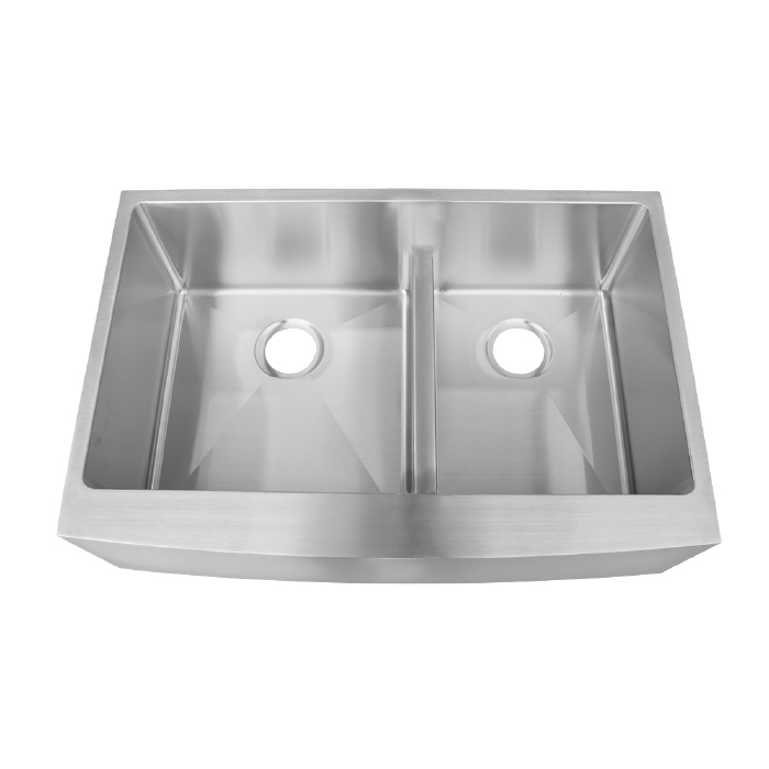 10° Radius Apron Double Bowl