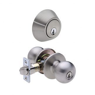 Single Cylinder Deadbolt/Villa Entry Knob Combo Set
