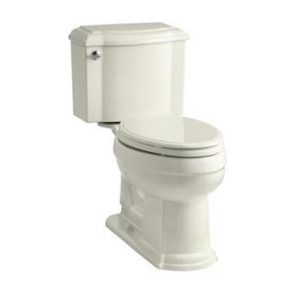 Kohler Devonshire® Comfort Height® two-piece elongated 1.28 gpf toilet with AquaPiston® flush technology and left-hand trip lever - K-3837-96