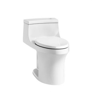 Kohler San Souci® Touchless Comfort Height® one-piece compact elongated 1.28 gpf toilet with AquaPiston® flushing technology, concealed trapway - K-4000