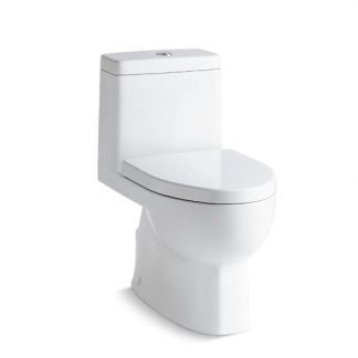 Kohler Reach® one-piece compact elongated dual-flush toilet with top-mount actuator and skirted trapway - K-3983-S-0